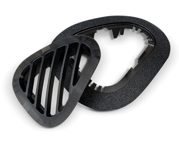 Grille d'aération de  BMW imprimée avec notre imprimante 3D Figure 4 (résines durables - pièce fonctionnelle)
